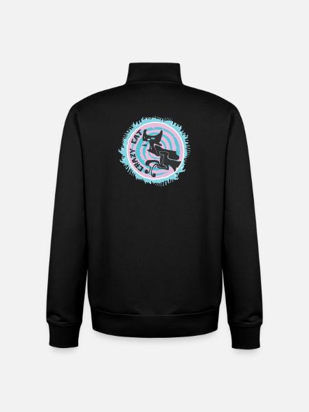 Unusual cat design - Unisex Organic Zip Sweatshirt by Stanley/Stella - black