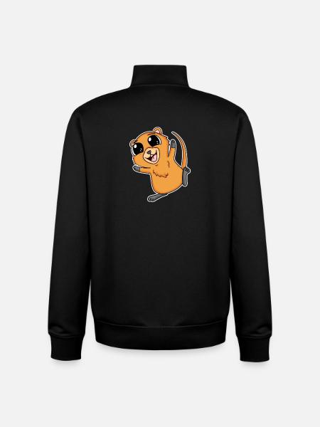 Quokka - Sweat zippé unisexe en coton bio Stanley/Stella - noir