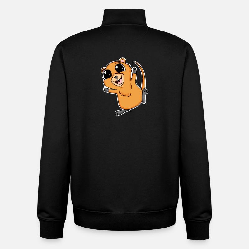 Quokka - Sweat zippé unisexe en coton bio Stanley/Stella - noir