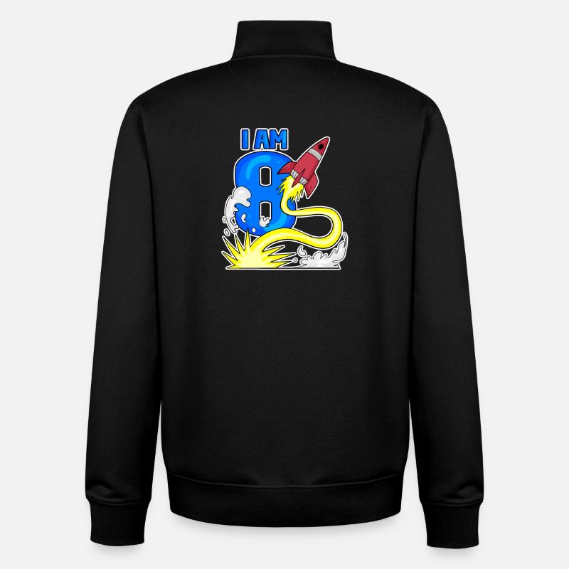 Garçon de 8 ans - Sweat zippé unisexe en coton bio Stanley/Stella - noir