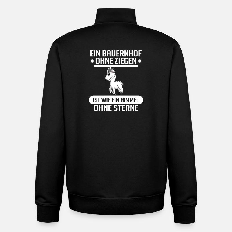 Ziege Ziegenbock Bock - Unisex Organic Zip Sweatshirt von Stanley/Stella - Schwarz