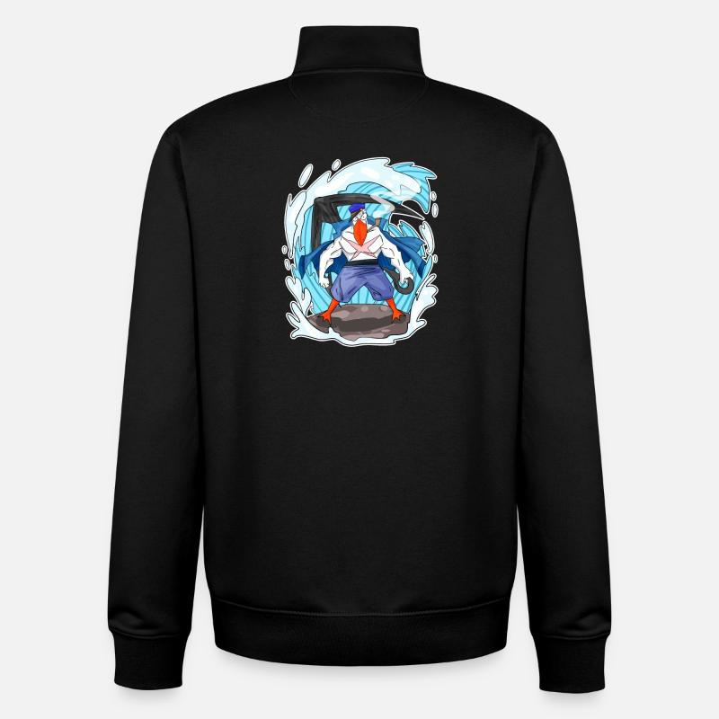 Mouette - Sweat zippé unisexe en coton bio Stanley/Stella - noir