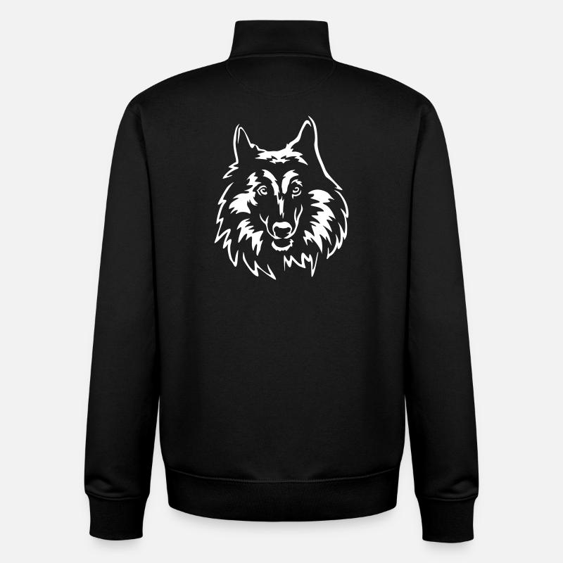 Tervueren Head « Black Edition » - Sweat zippé unisexe en coton bio Stanley/Stella - noir