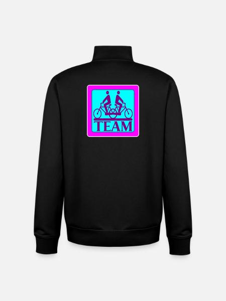 TEAM PROBLEMS - BIKE - Unisex Organic Zip Sweatshirt by Stanley/Stella - black