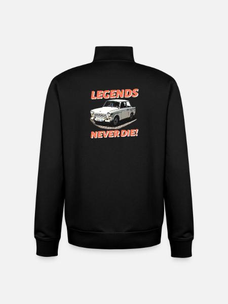 Legends never die - Unisex Organic Zip Sweatshirt by Stanley/Stella - black