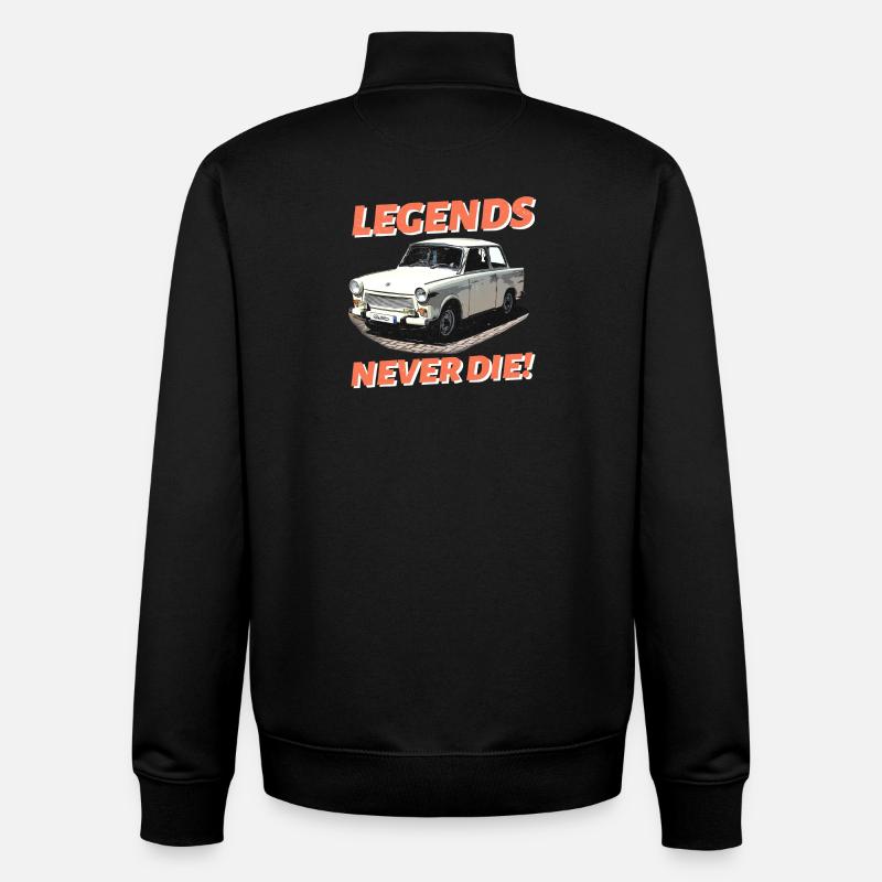 Legends never die - Unisex Organic Zip Sweatshirt by Stanley/Stella - black