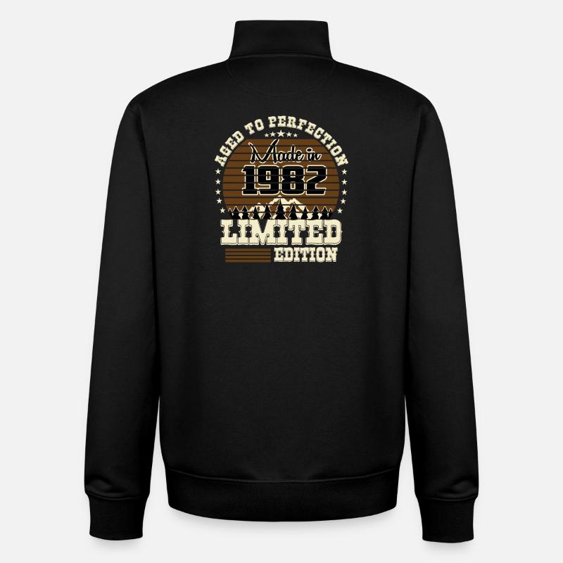 1982 Limited Edition - Unisex Organic Zip Sweatshirt by Stanley/Stella - black