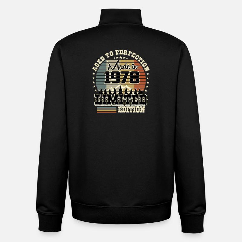 Édition limitée 1978 - Sweat zippé unisexe en coton bio Stanley/Stella - noir
