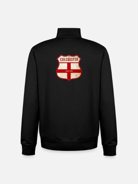 Colchester England Wappen - Unisex Organic Zip Sweatshirt von Stanley/Stella - Schwarz