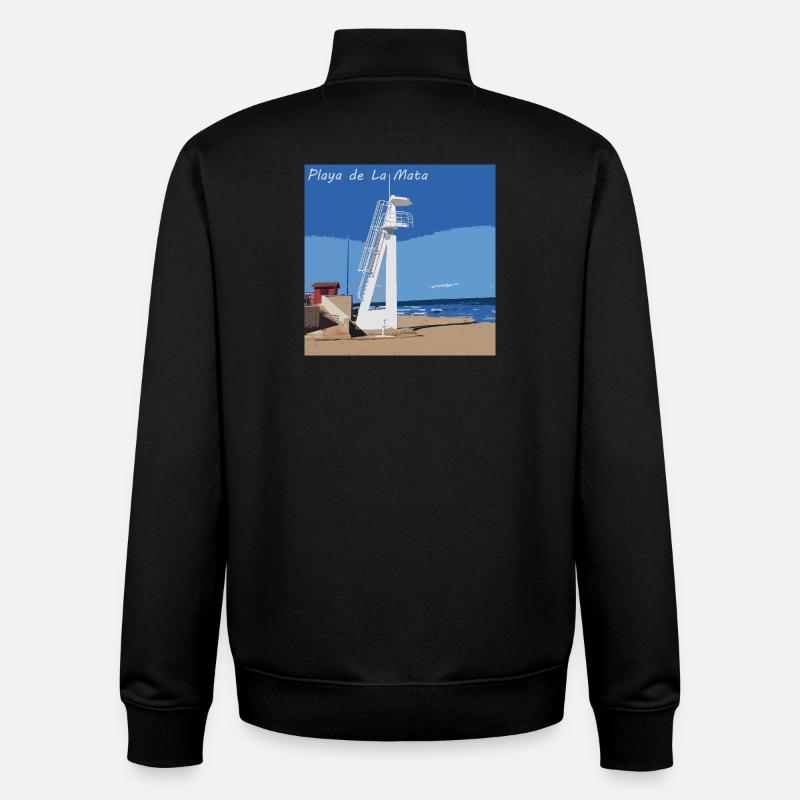 Plsya de La Mata - Sweat zippé unisexe en coton bio Stanley/Stella - noir