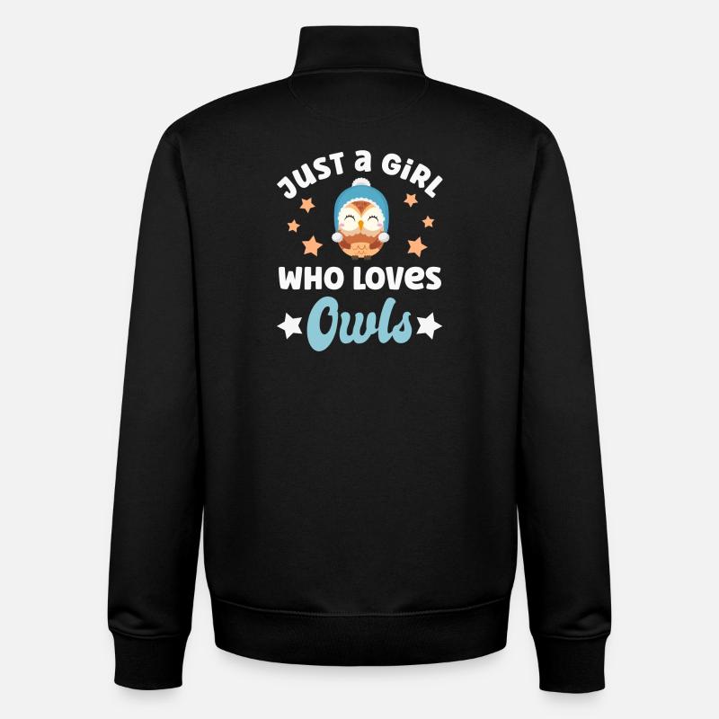 Eule Eulen - Unisex Organic Zip Sweatshirt von Stanley/Stella - Schwarz