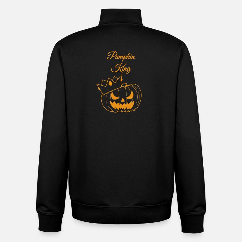 Pumpkin King - Unisex Organic Zip Sweatshirt von Stanley/Stella - Schwarz