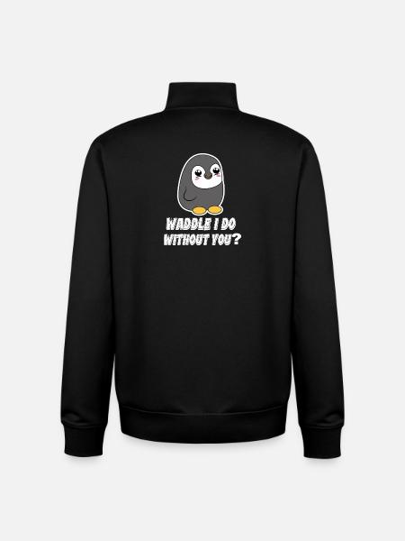Pinguin Tier Vogel Statement Seevogel Zoo - Unisex Organic Zip Sweatshirt von Stanley/Stella - Schwarz