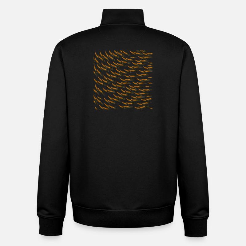 pflanzenmuster sommerlich, gerstenmuster - Unisex Organic Zip Sweatshirt von Stanley/Stella - Schwarz