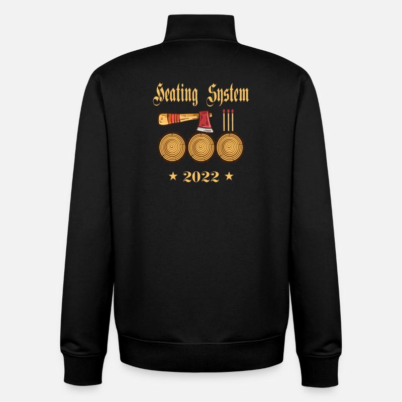 Heating system 2022 - Unisex Organic Zip Sweatshirt by Stanley/Stella - black