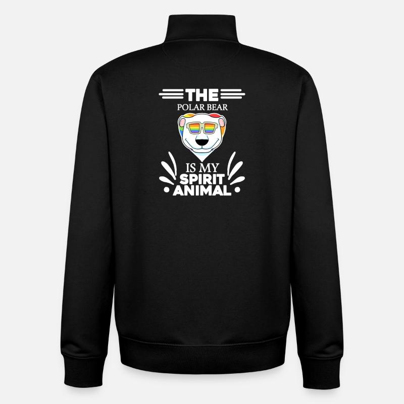 Polar Bear Polar Bear Bear - Unisex Organic Zip Sweatshirt by Stanley/Stella - black