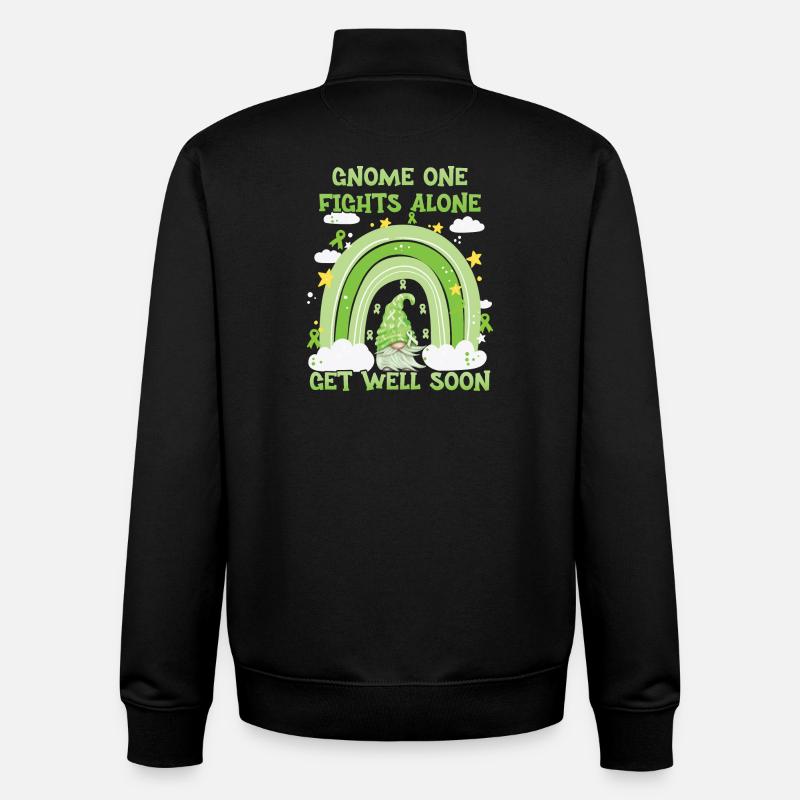 Gnome One se bat seul non hodgkin - Sweat zippé unisexe en coton bio Stanley/Stella - noir