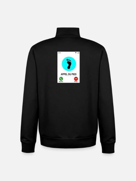 Appel du pied - Sweat zippé unisexe en coton bio Stanley/Stella - noir