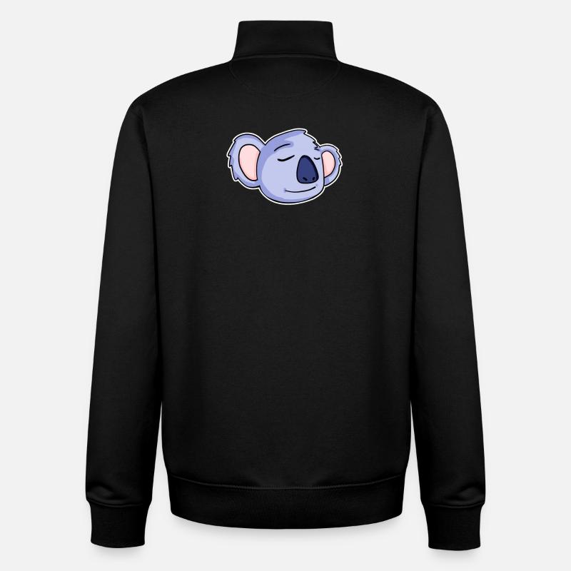 Koala Head Koalas - Unisex Organic Zip Sweatshirt by Stanley/Stella - black
