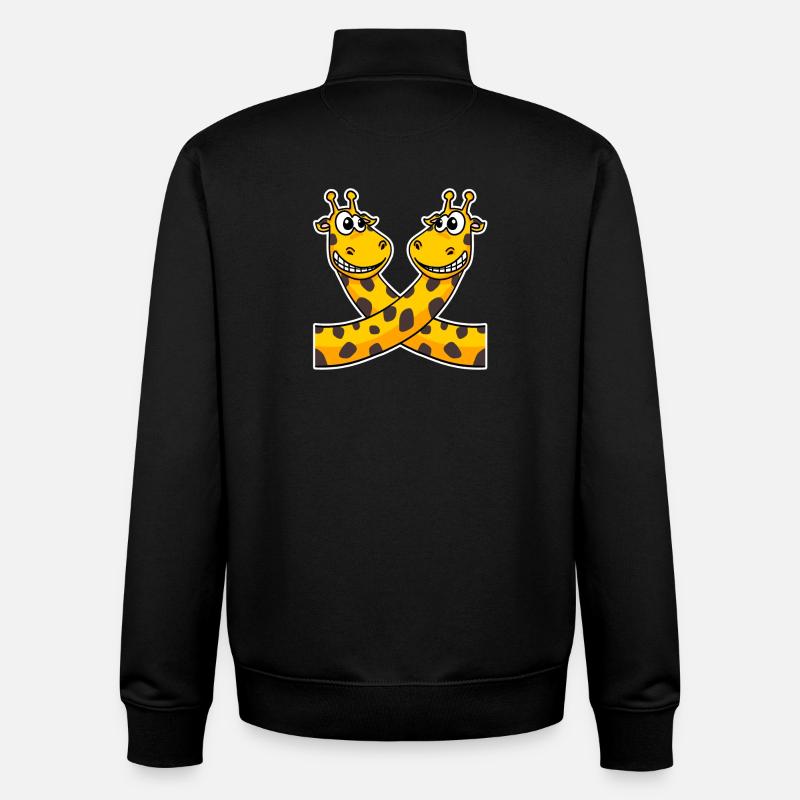 Giraffes Giraffe - Unisex Organic Zip Sweatshirt by Stanley/Stella - black