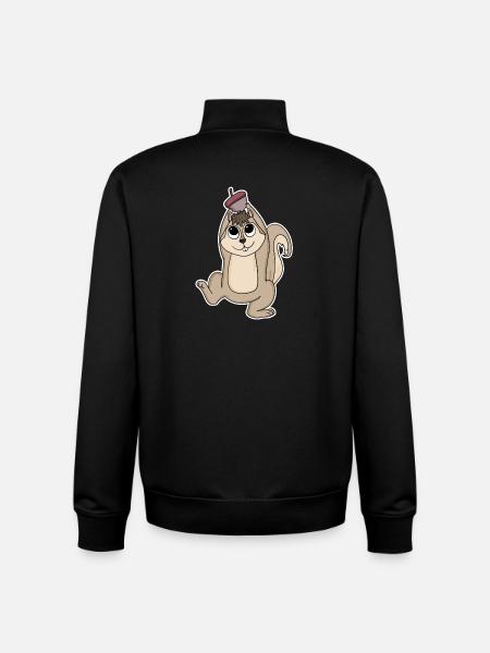 Squirrel - Unisex Organic Zip Sweatshirt by Stanley/Stella - black