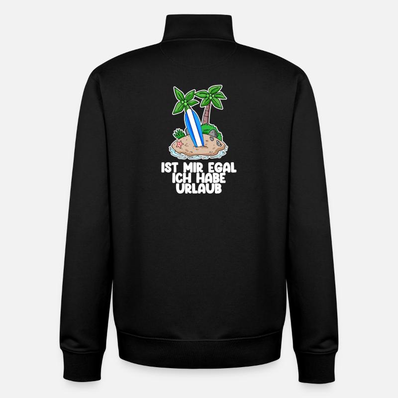 Urlaub - Unisex Organic Zip Sweatshirt von Stanley/Stella - Schwarz