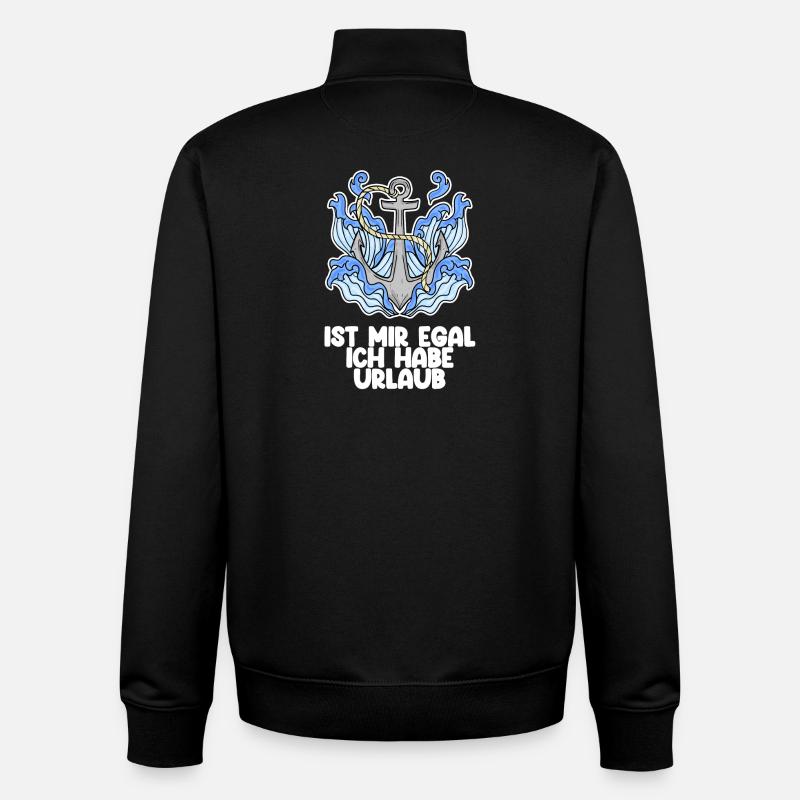 Urlaub - Unisex Organic Zip Sweatshirt von Stanley/Stella - Schwarz