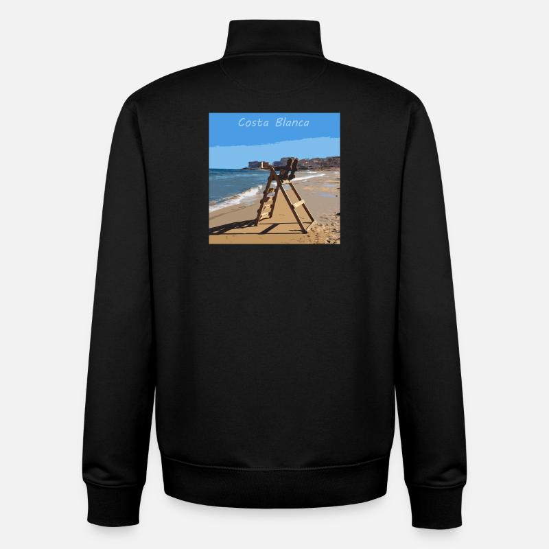 Costa Blanca - Unisex Organic Zip Sweatshirt von Stanley/Stella - Schwarz