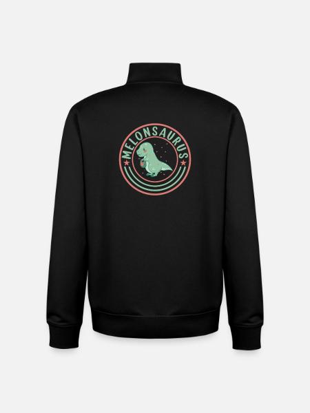Pastèque pastèque végétarienne T Rex - Sweat zippé unisexe en coton bio Stanley/Stella - noir