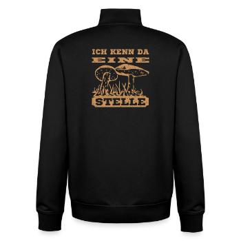 Pilz Motiv - Unisex Organic Zip Sweatshirt von Stanley/Stella - Schwarz - Hinten - AI Model Male 185 light (185cm)
