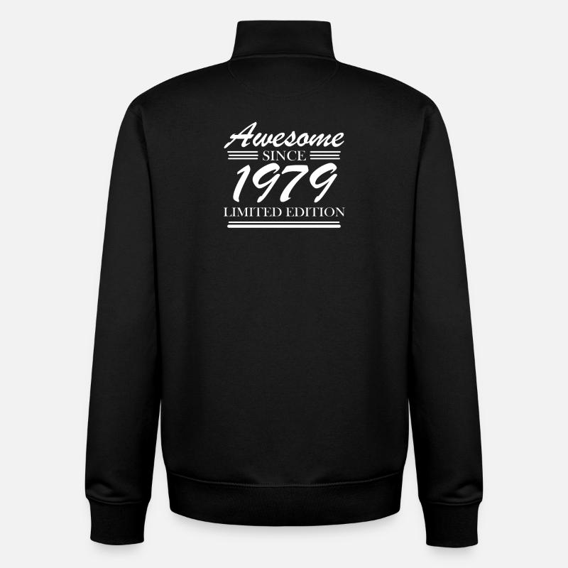1979 - Né en 1979 - Sweat zippé unisexe en coton bio Stanley/Stella - noir