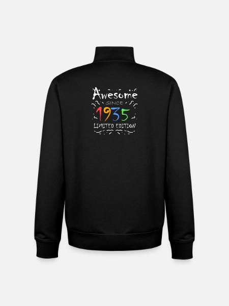 1935 - Born 1935 - Unisex Organic Zip Sweatshirt by Stanley/Stella - black