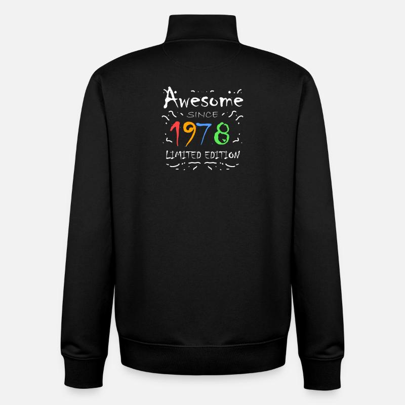1978 - Sweat zippé unisexe en coton bio Stanley/Stella - noir