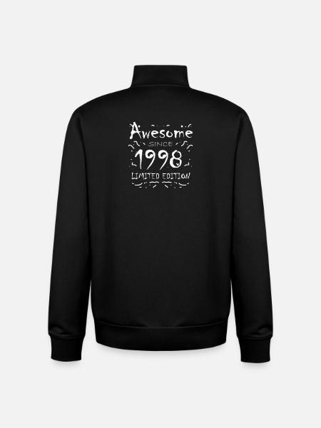 1998 - Born 1998 - Unisex Organic Zip Sweatshirt by Stanley/Stella - black