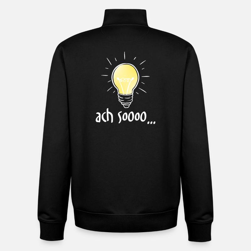 Ach Soooo... - Unisex Organic Zip Sweatshirt von Stanley/Stella - Schwarz