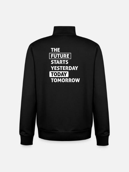 The Future starts Today (dark) - Unisex Organic Zip Sweatshirt by Stanley/Stella - black