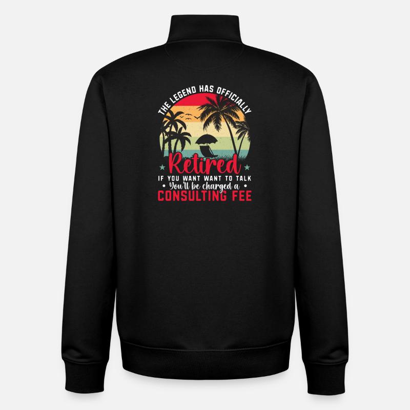 La légende est officiellement retirée - Sweat zippé unisexe en coton bio Stanley/Stella - noir