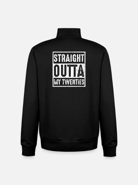 Direkt aus meinen Zwanzigern - Unisex Organic Zip Sweatshirt von Stanley/Stella - Schwarz