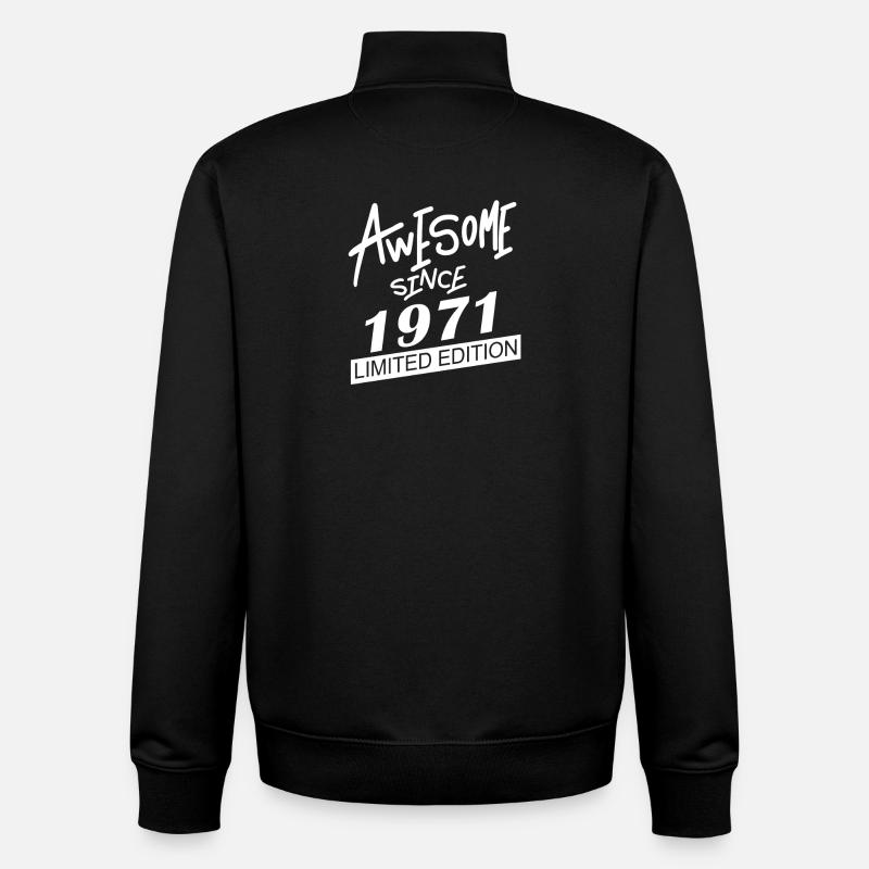 1971 - Unisex Organic Zip Sweatshirt von Stanley/Stella - Schwarz
