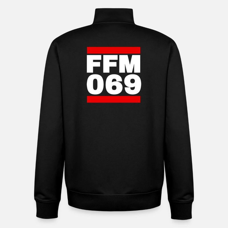 Francfort 069 - Sweat zippé unisexe en coton bio Stanley/Stella - noir