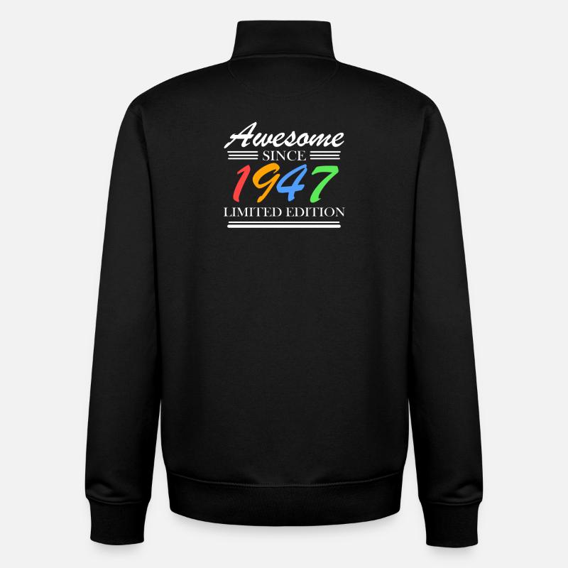 1947 - Unisex Organic Zip Sweatshirt by Stanley/Stella - black