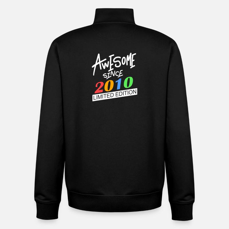 2010 - Born 2010 - Unisex Organic Zip Sweatshirt by Stanley/Stella - black