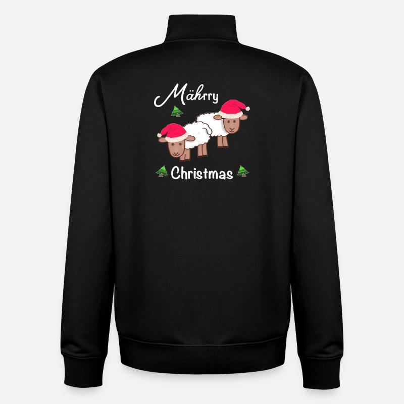 Joyeux Noël, MÄHrry Noël - Sweat zippé unisexe en coton bio Stanley/Stella - noir