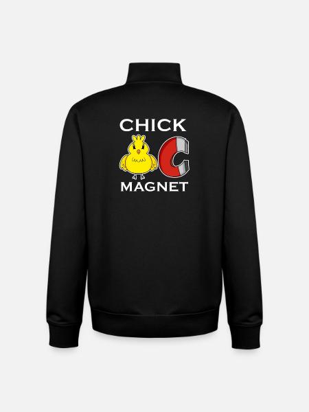 Aimant de poussin - Sweat zippé unisexe en coton bio Stanley/Stella - noir