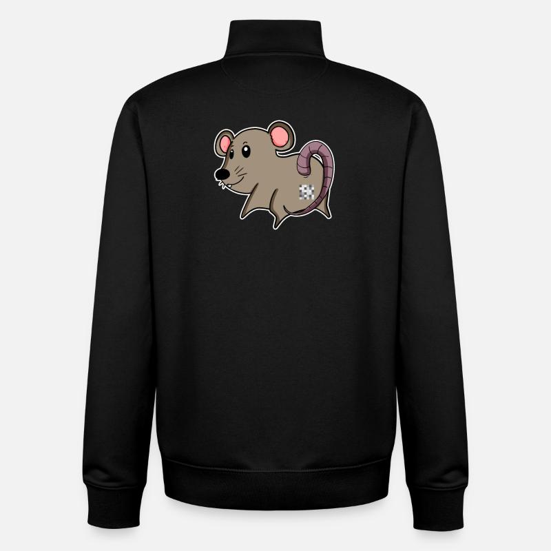 Maus Arsch - Maus Hintern - Unisex Organic Zip Sweatshirt von Stanley/Stella - Schwarz