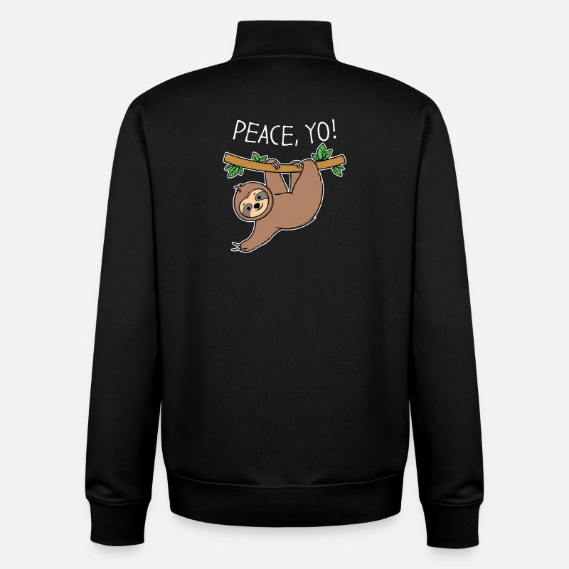 Cool Faultier Statement Urwaldbewohner Säugetier - Unisex Organic Zip Sweatshirt von Stanley/Stella - Schwarz