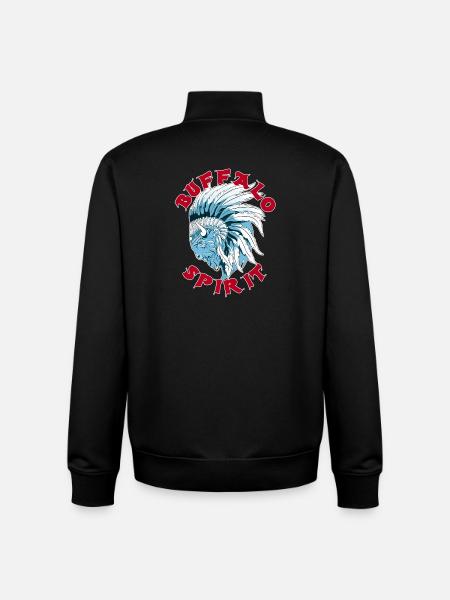 Buffalo Spirit | Bison head - Unisex Organic Zip Sweatshirt by Stanley/Stella - black