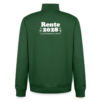 Rente 2028 Ruhestand Rentner Renteneintritt - Unisex Organic Zip Sweatshirt von Stanley/Stella - Flaschengrün - Hinten - AI Model Male 185 dark (185cm)