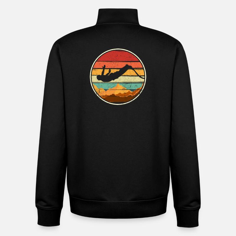 Sunset Summit Dive Circle - Unisex Organic Zip Sweatshirt von Stanley/Stella - Schwarz