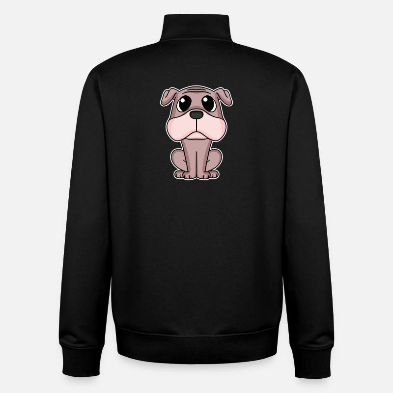 Mops Hund Hundebesitzer - Unisex Organic Zip Sweatshirt von Stanley/Stella - Schwarz